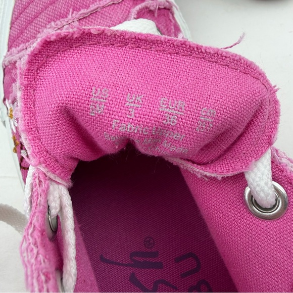 Blowfish Malibu Vivid Sneakers Pink Floral Embroidery Size 6 - Picture 3 of 11